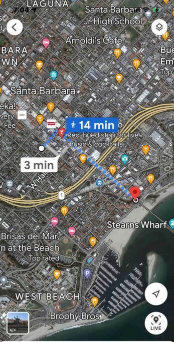 Upscale Downtown Home Walk To Beach Shops Bars 2 圣巴巴拉 外观 照片
